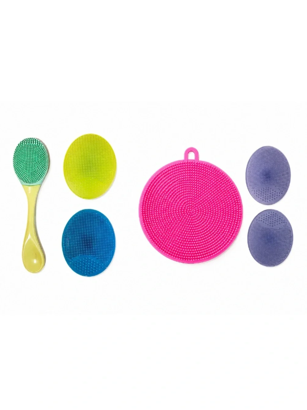 NEW - 6PC Bundle Silicone Facial Pore Cleansing Scrubbers & Exfoliating Brush
